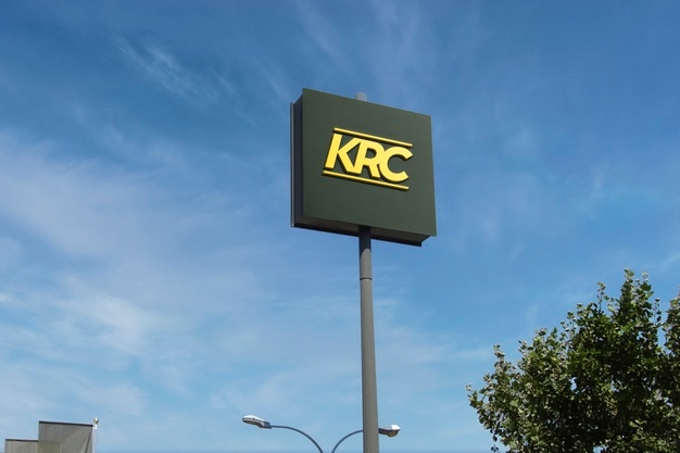 Logo mockup billboard sign