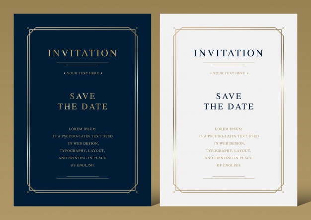 Luxury vector invitation card