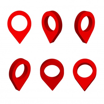 Map pointer isolated. vector pin icons