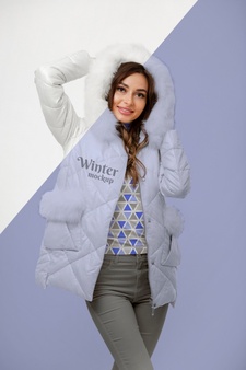 medium shot woman wearing warm jacket
