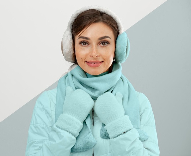 Medium shot woman wearing winter clothes