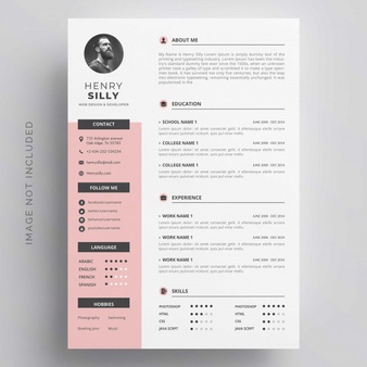 Modern simple template for curriculum