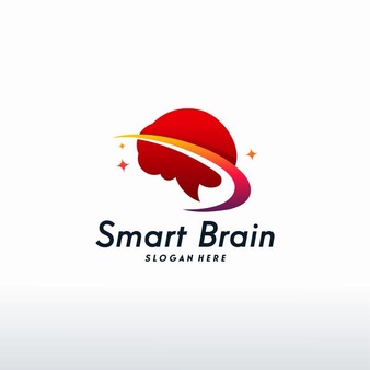 Modern smart brain logo designs vector, health brain logo template, brainstorm symbol