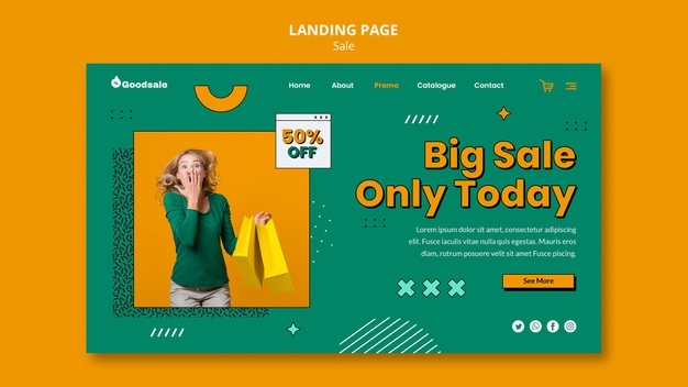 Online sale landing page template