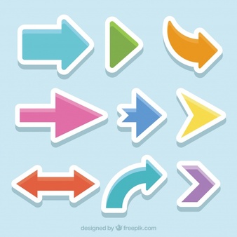 Pack of infographic arrow stickers