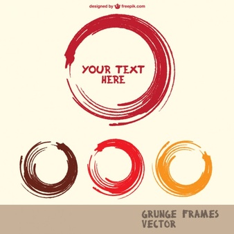 Round paint strokes frames collection