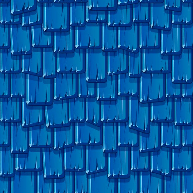 seamless pattern of the old wooden blue roof. textured vintage roof.