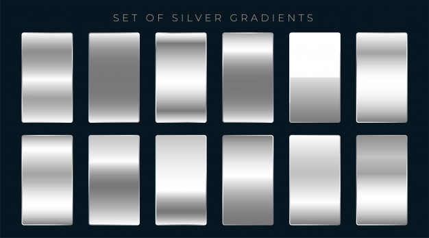 Set of silver or platinum gradients