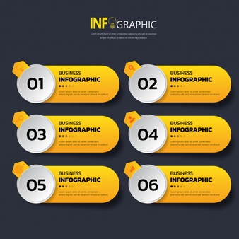 Six steps infographics template