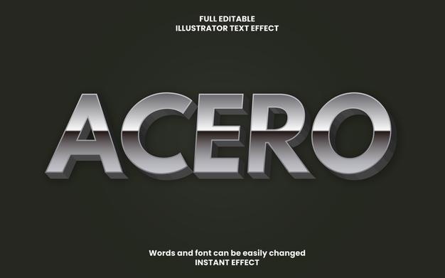 Steel text effect