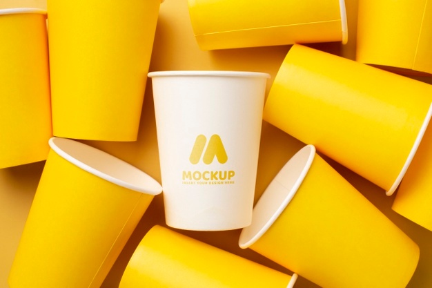Sustainable alternative papaer cup  mockup