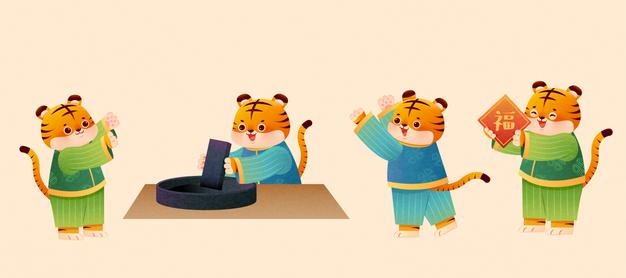 Tigers character set for cny