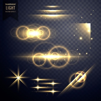 Transparent light effect and lens flare collection