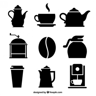 Variety of coffee icons