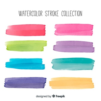 Watercolor brush stroke pack
