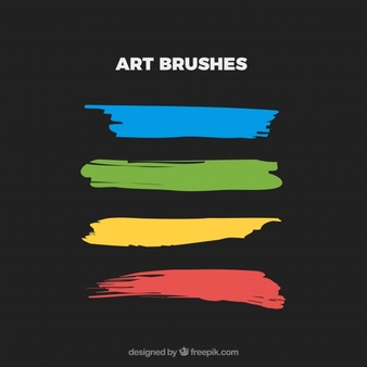 Watercolor paint brushes vector