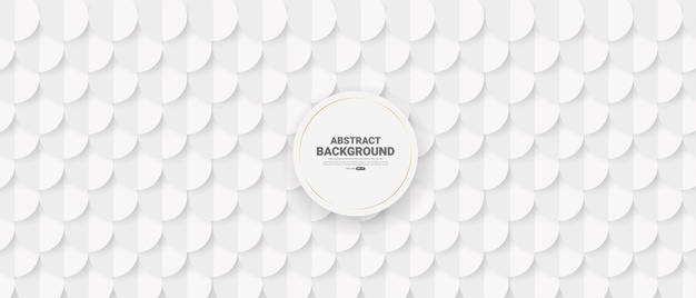 White abstract background in 3d paper style.