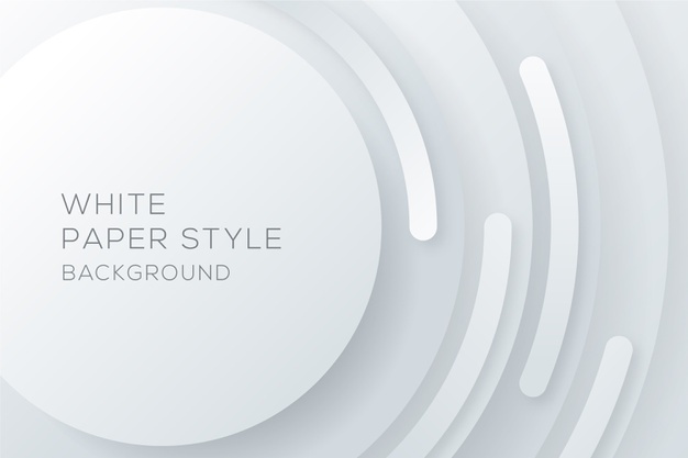 White circular paper style background