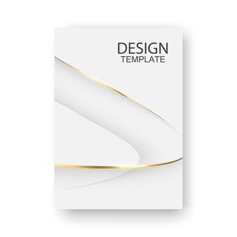 White design template decorated with black letters and golden lines. for brochure covers, flyers, posters, layouts, beautiful typography. triangle graphic design