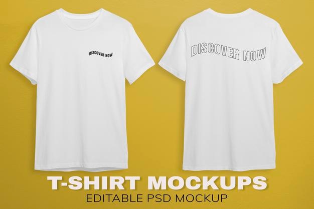 White t-shirts mockup design