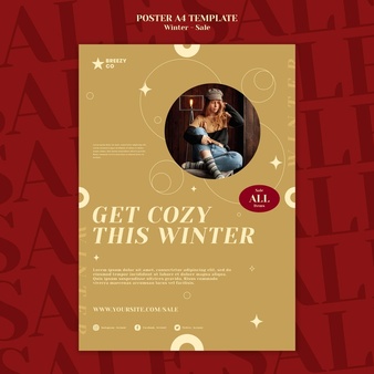 winter design poster template