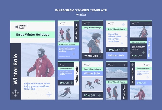 Winter sale instagram stories